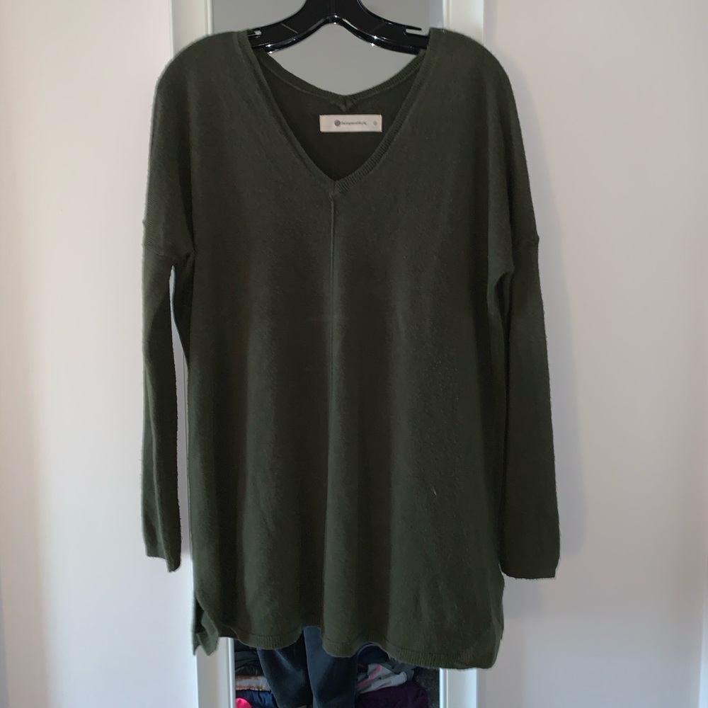 Green sweater tunic